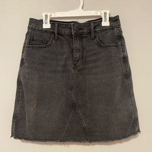 Old Navy black distressed denim skirt